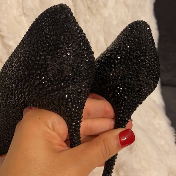 ❌ SOLD❌ Black Swarovski Crystal. Christian Louboutin Fifi Strass! - Picture 7 of 10